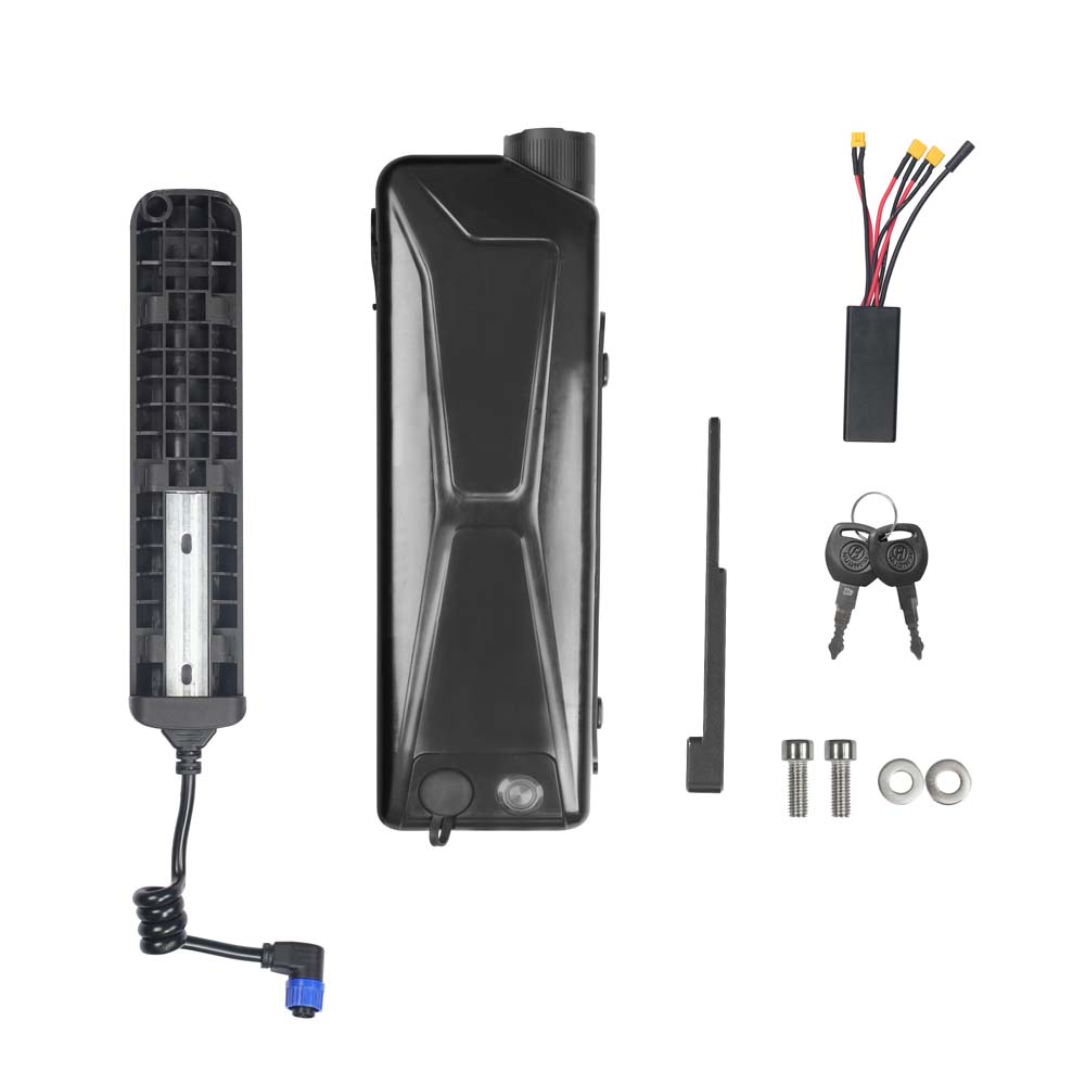 External Battery for C21/C22/Air with components including connectors, keys, and mounting accessories.