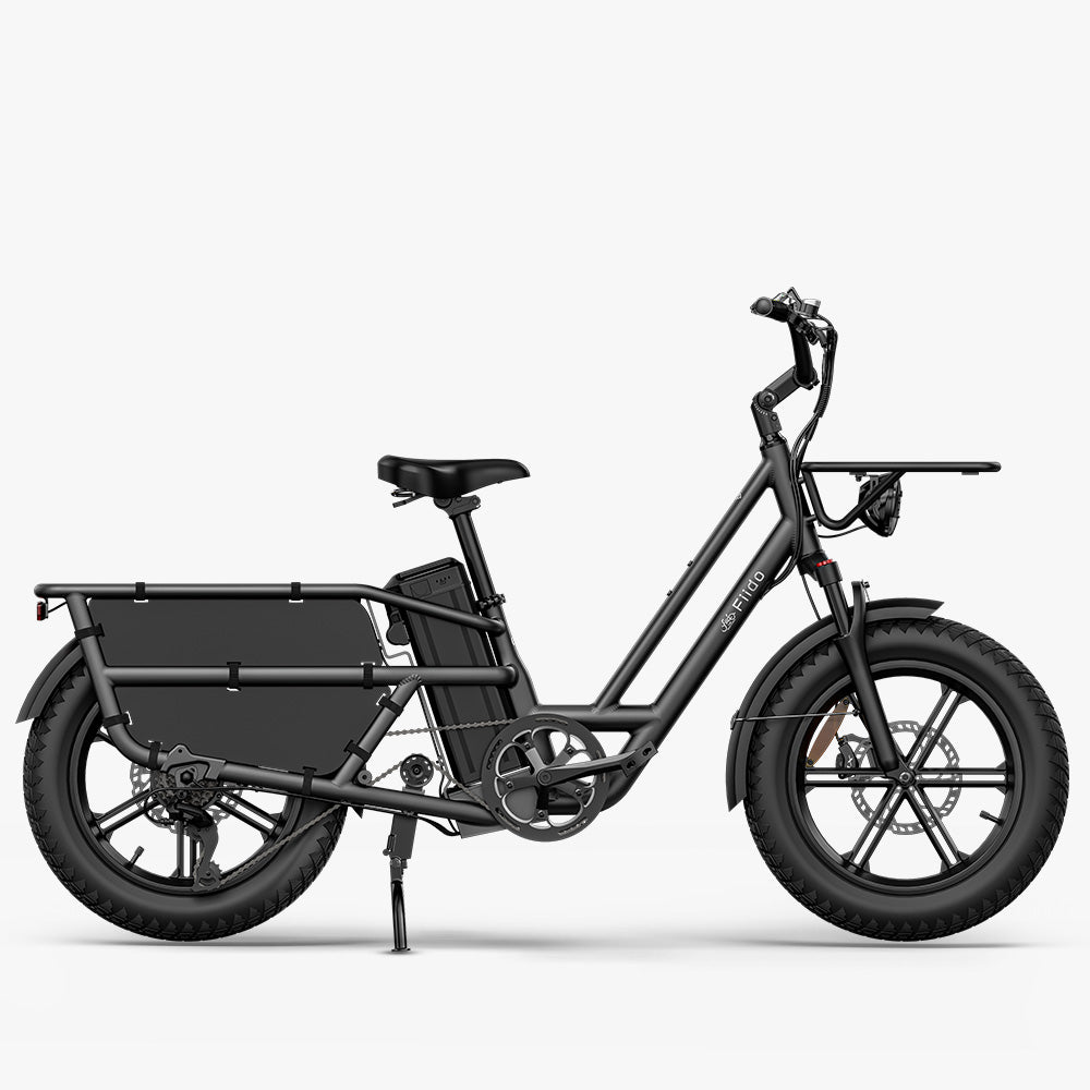 Long Tail Compact Utility Bike Decathlon R500E Electric Cargo Bike
