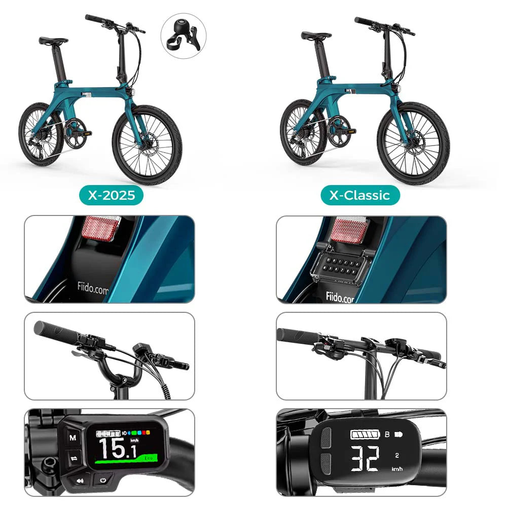 Fiido X Folding Electric Bike With Torque Sensor